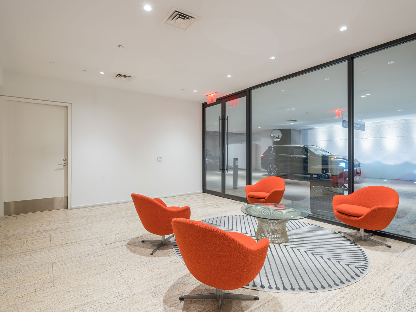Secure on-site parking garage with ample space at 685 First Avenue, Murray Hill apartments for rent. 